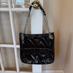 NWOT Coach Black  Patent Leather Quilted Shoulder Bag 🔥Rare🔥